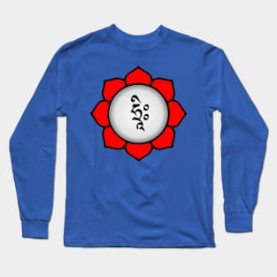 Tibetan Mantra Seed Syllable Bija Of Avalokiteshvara Long Sleeve T-Shirt